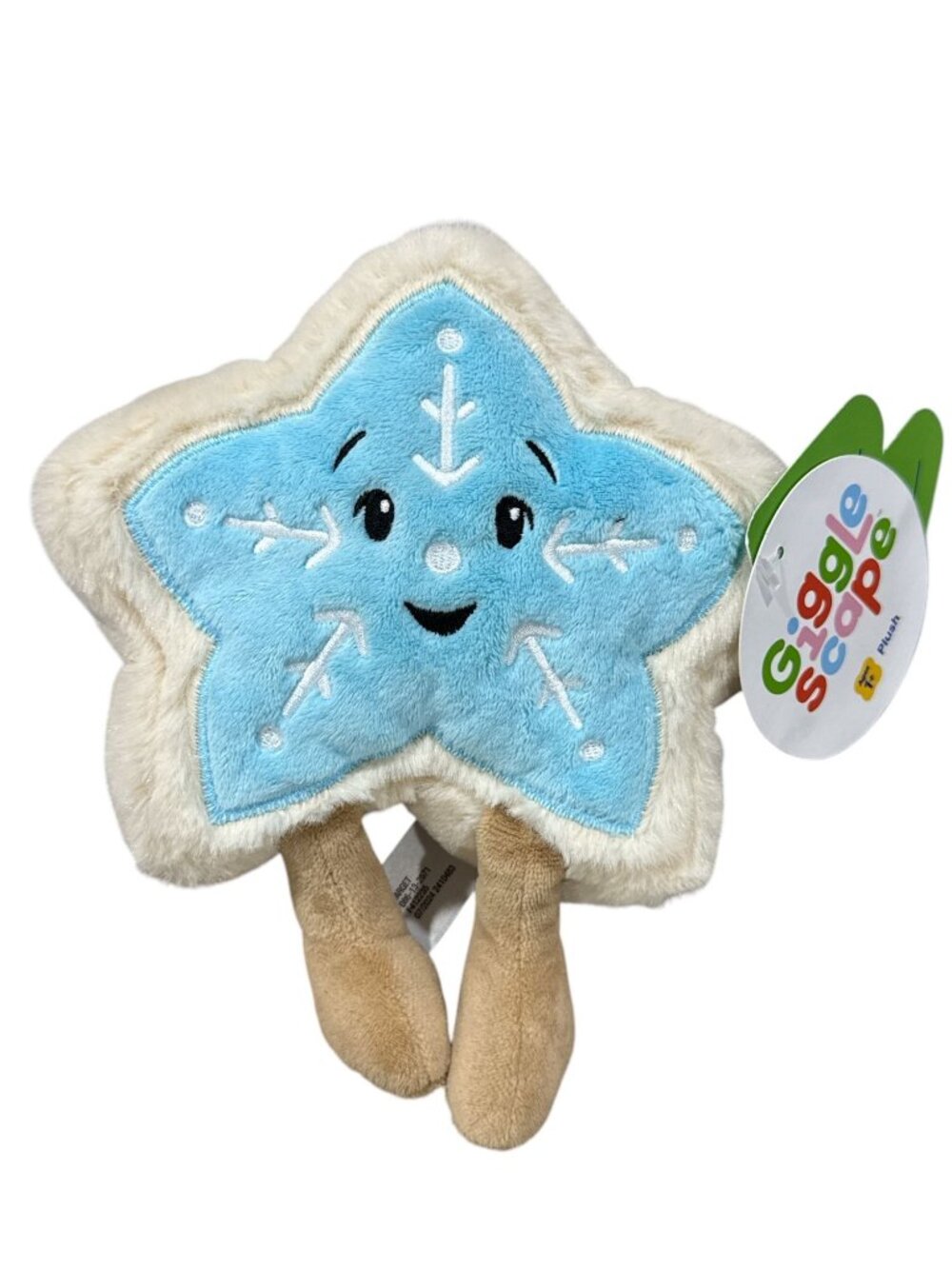 Giggle Scape Plush Smiling Snowflake Star With Legs 7" Soft Toy For Kids